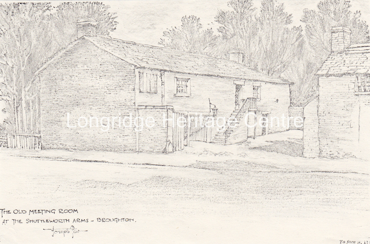 494A - Broughton - The Old Meeting Room, Shuttleworth Arms sketch - 1922